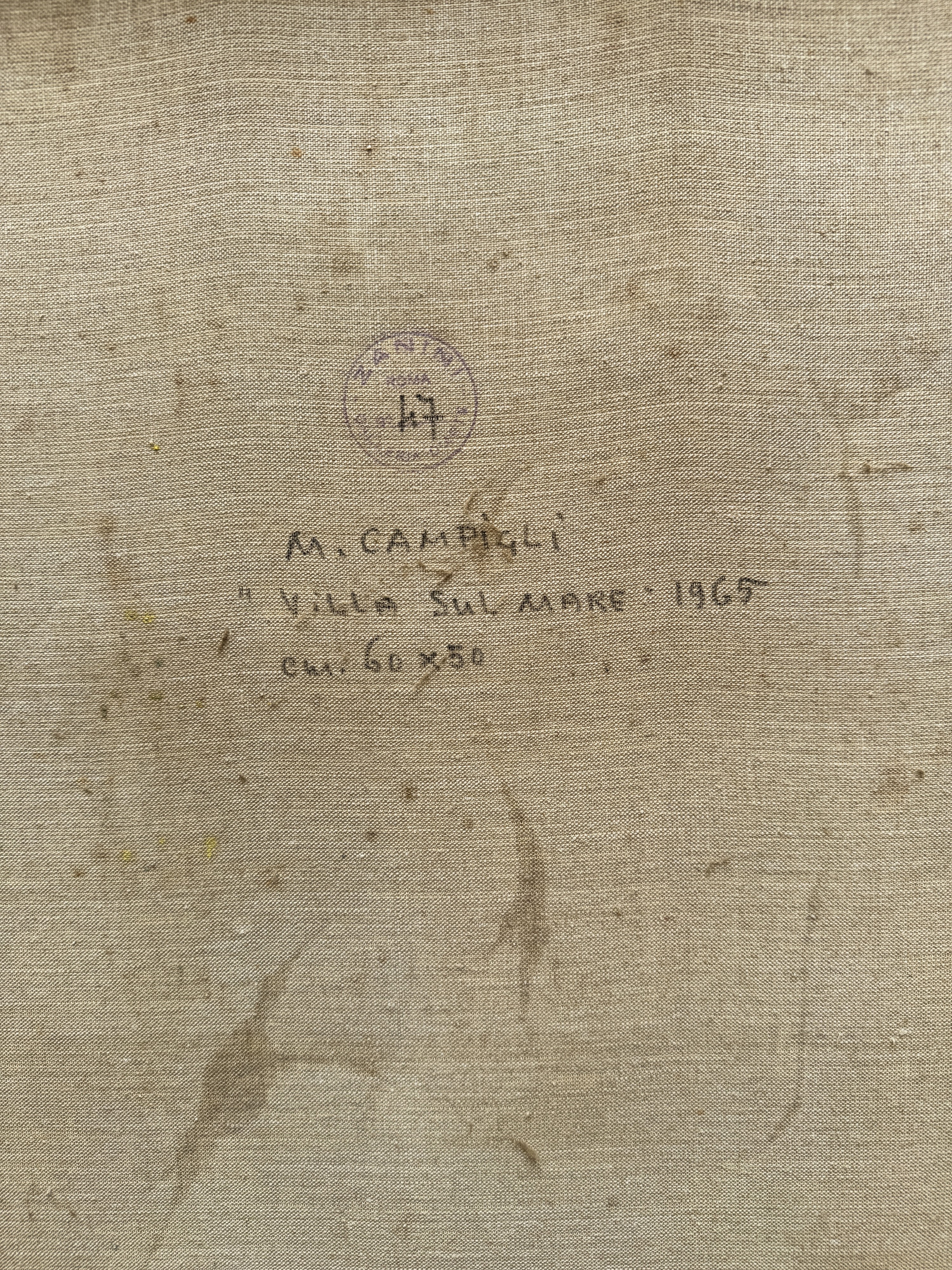 Max Ihlenfeld Massimo Campigli - Villa sul mare (1965), olio su tela