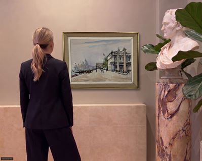 Veduta di Venezia, tempera su tela
