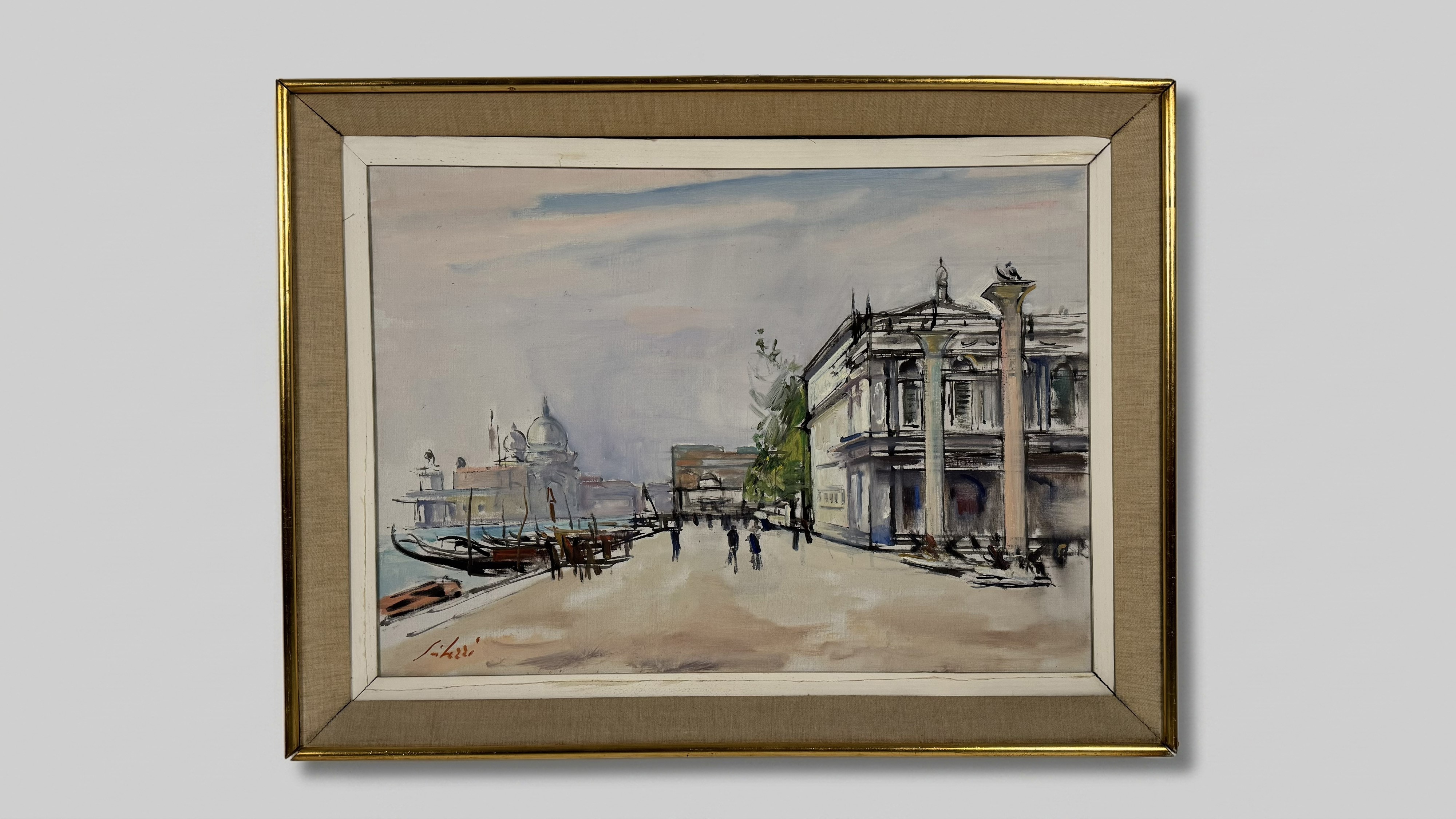 Fioravante Seibezzi - Veduta di Venezia, tempera su tela