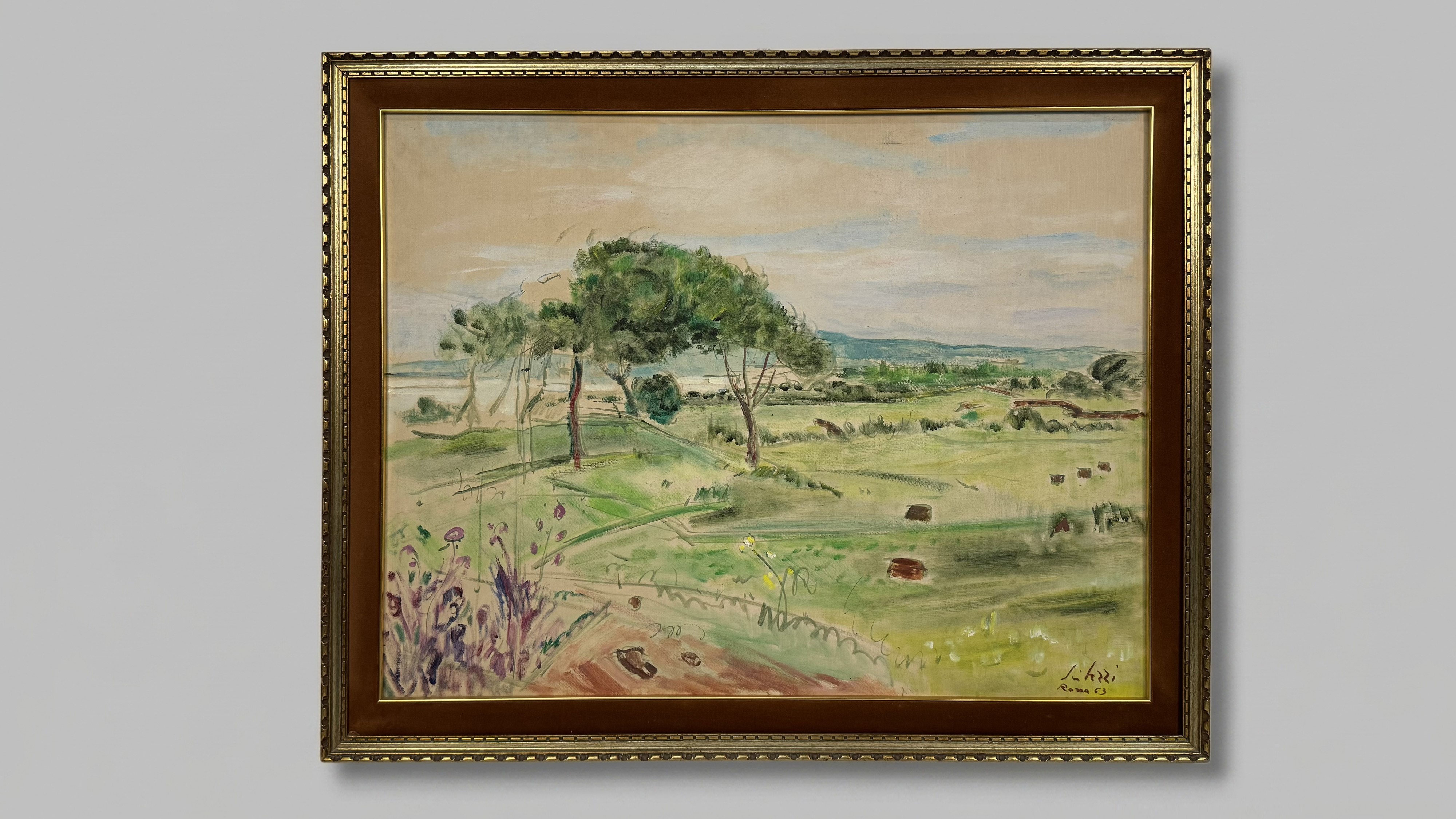 Paesaggio di campagna con alberi