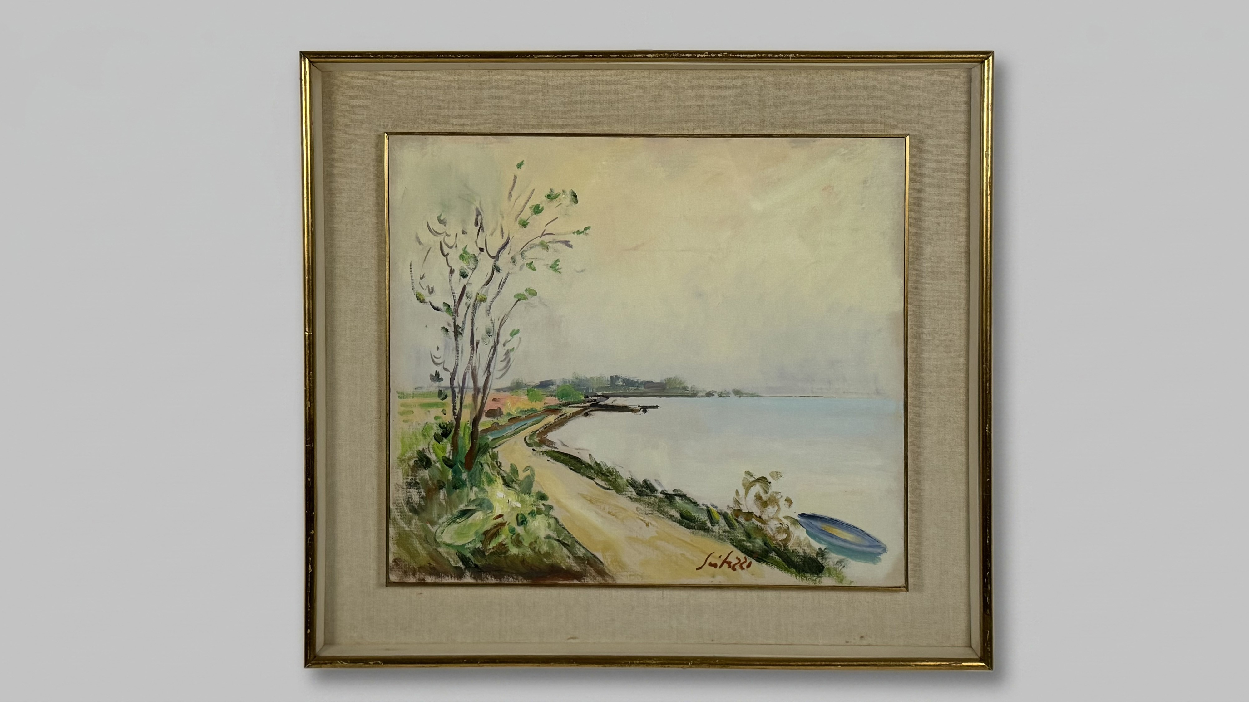 Fioravante Seibezzi - Angolo di laguna, tempera su tela