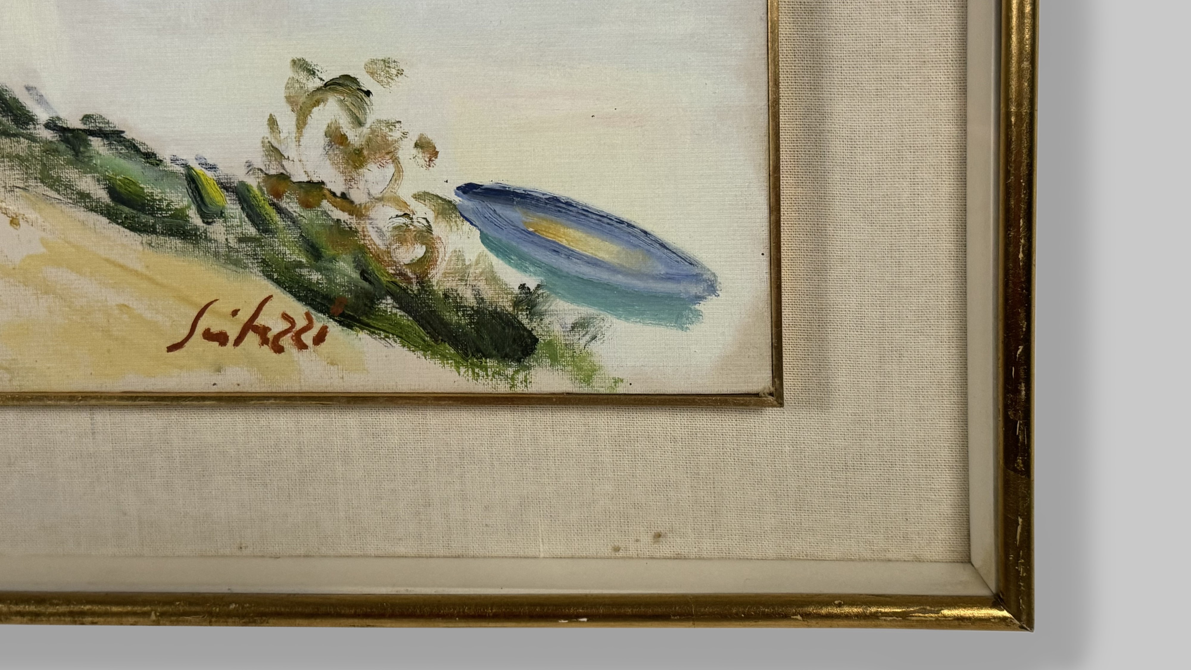 Fioravante Seibezzi - Angolo di laguna, tempera su tela