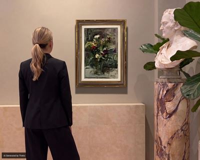 Fiori, olio su tela