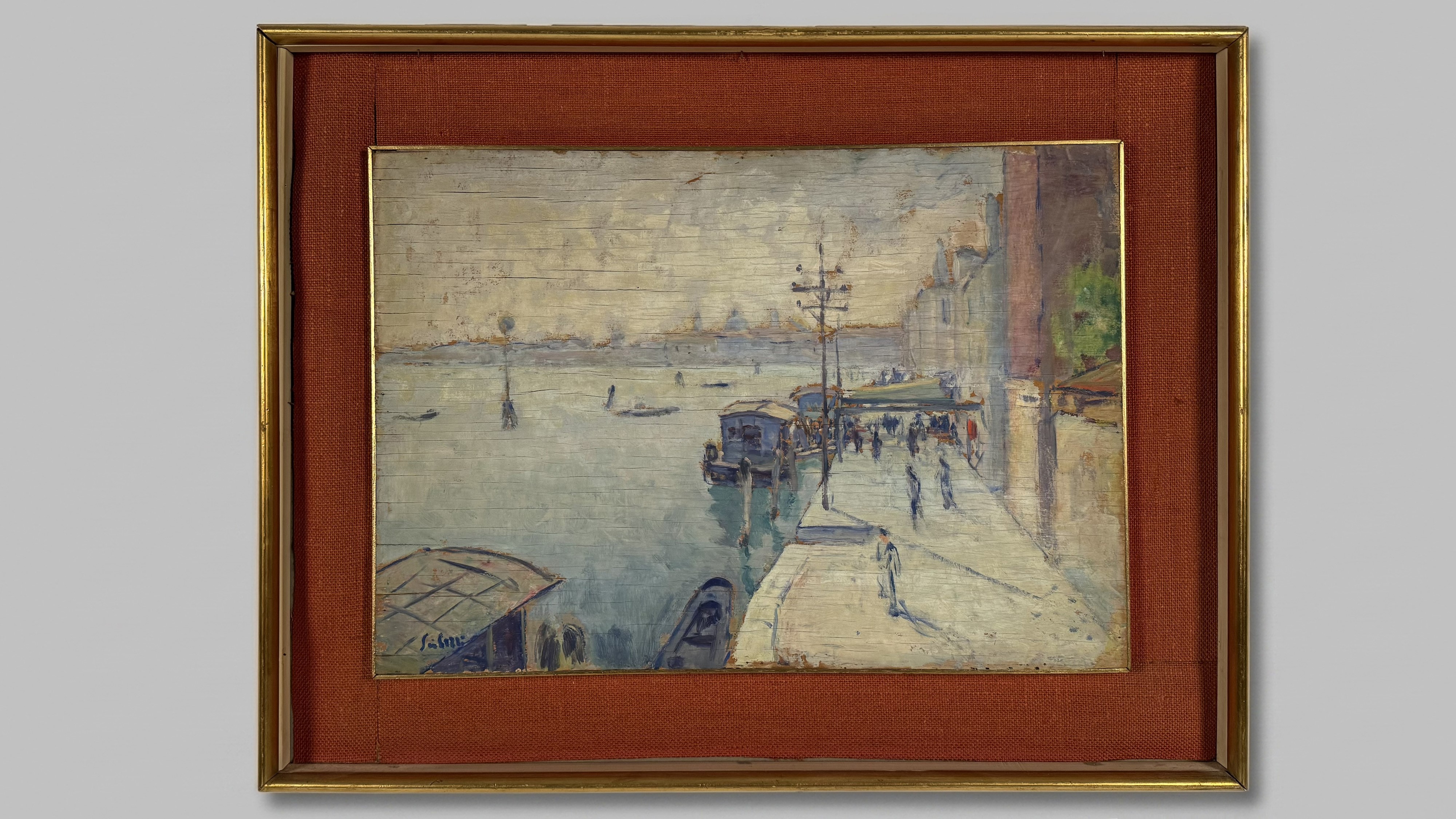 Fioravante Seibezzi - Laguna veneziana, olio su tela