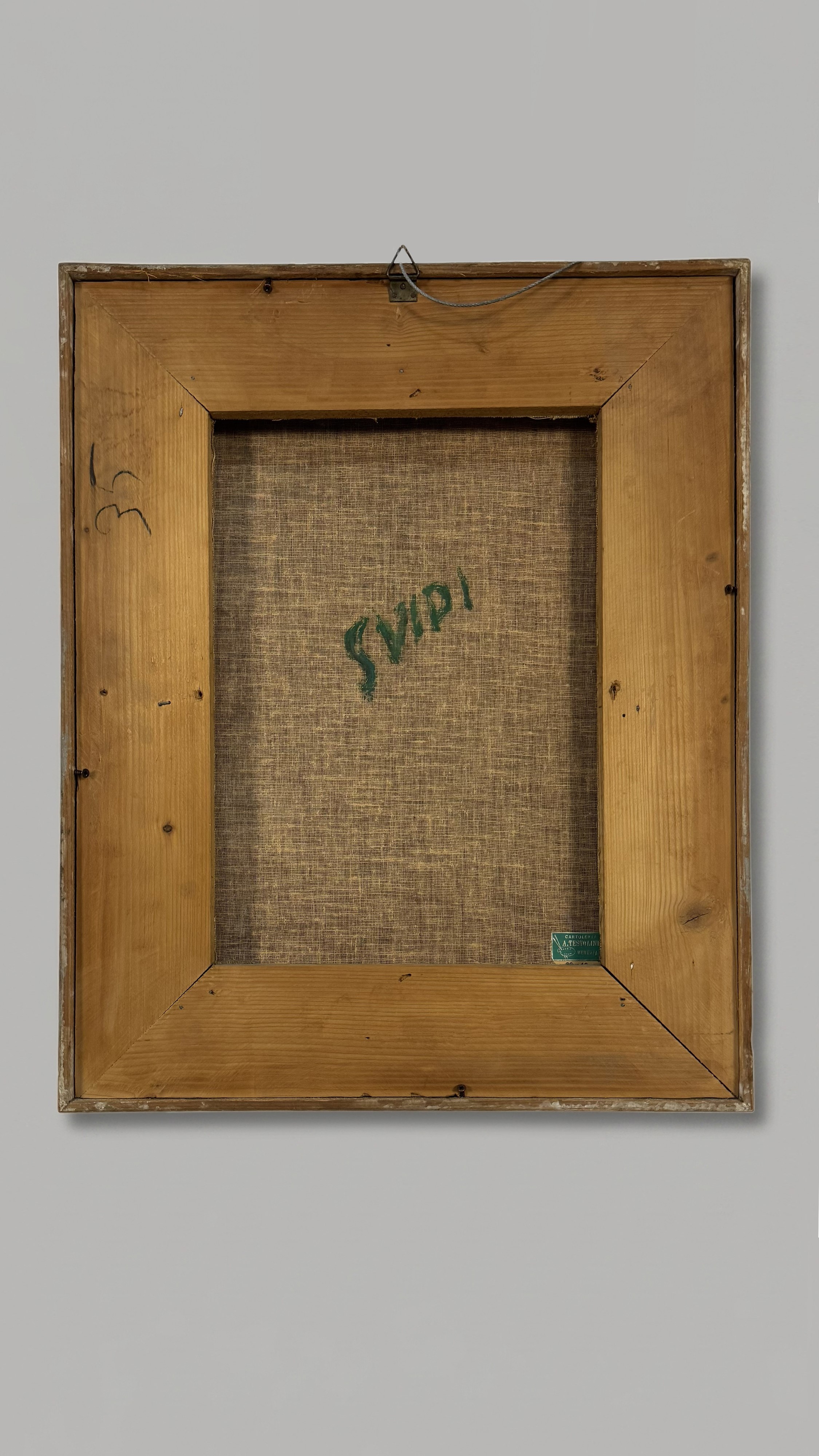 Virgilio Guidi - Ritratto femminile con foulard azzurro, olio su tela