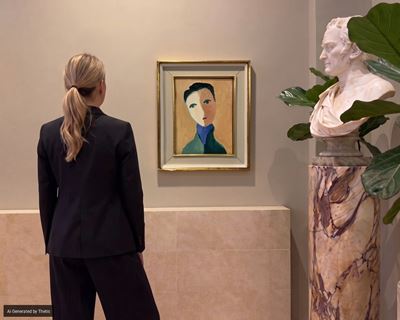 Ritratto maschile, olio su tela
