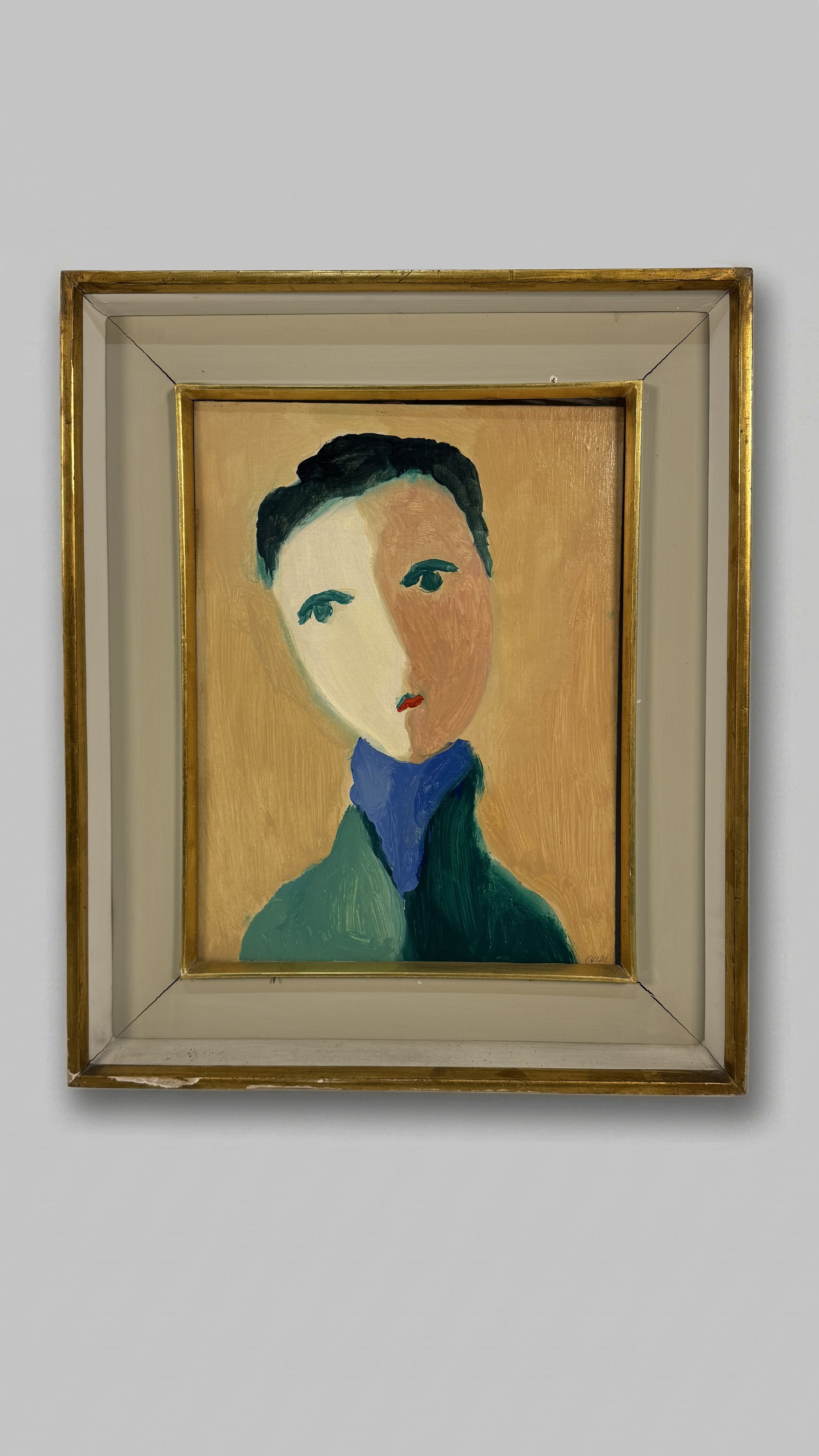 Virgilio Guidi - Ritratto maschile, olio su tela